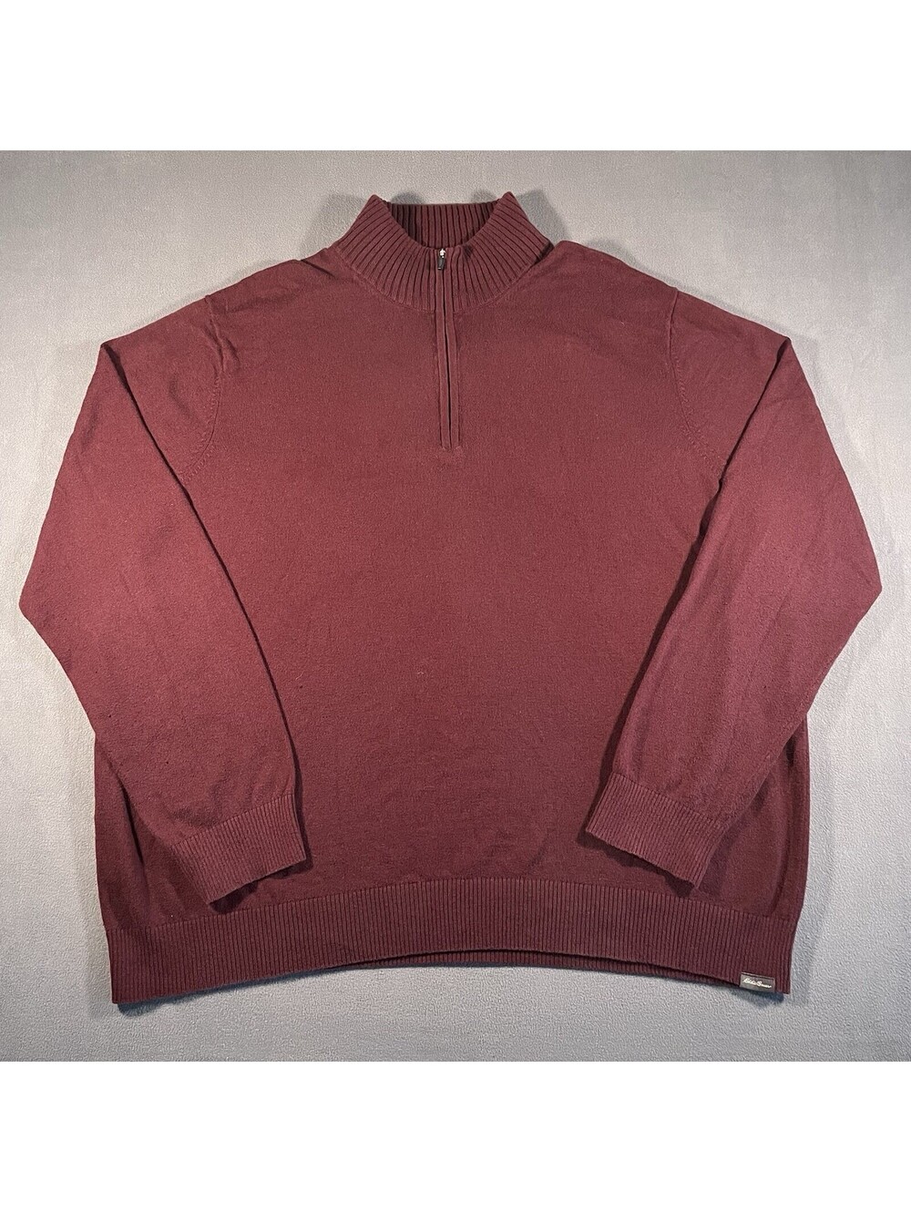 Eddie Bauer Mens 1/4 Zip Pullover Adult 2XL Sweatshirt Red